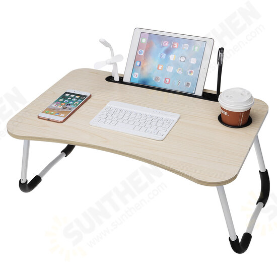 USB Computer Desk Multifunctional Portable Bed Computer Desk Lazy Foldable Lazy Laptop Table for Home Office Dormitory