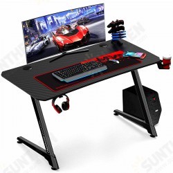 44 Inch Gaming Table Computer Desk Z-Shaped Design Laptop PC Study Writing Table Home Office Ergonomic Black with Large Mouse Pad Gamer Tables 44 Inch Gaming Table Computer Desk Z-Shaped Design Laptop PC Study Writing Table Home Office Ergonomic Black with Large Mouse Pad Gamer Tables