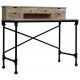 Writing Desk Solid Mango Wood and Steel 43.3inchx19.7inchx37.8inch