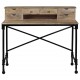 Writing Desk Solid Mango Wood and Steel 43.3inchx19.7inchx37.8inch