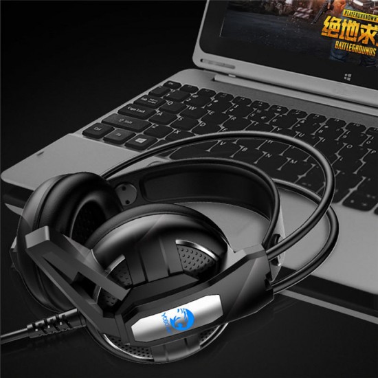 A12 Gaming Headphone Headset Deep Bass Stereo Wired Earphone With Mic LED Light for PC Computer
