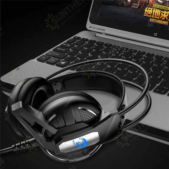 A12 Gaming Headphone Headset Deep Bass Stereo Wired Earphone With Mic LED Light for PC Computer