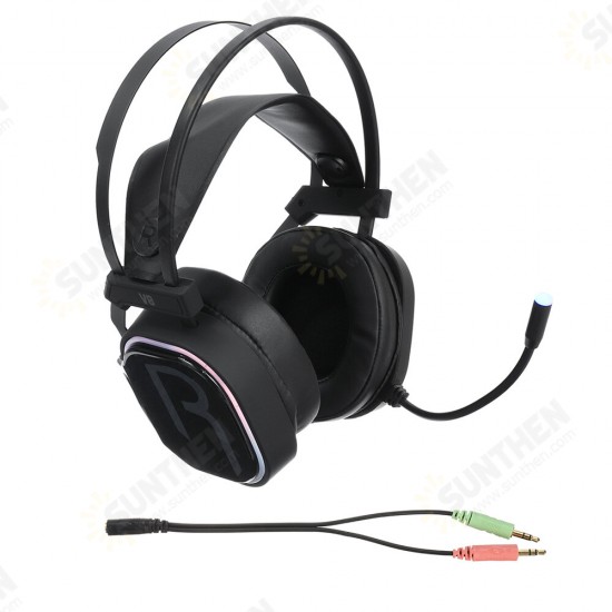 3.5mm/7.1 Gaming Headset Stereo Surround Sound USB 3.5mm Wired RGB Light Game Headphone