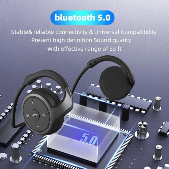 A6 bluetooth 5.0 Headsets Deep bass 3D Stereo Sound Wireless Sports Earphones with Microphone