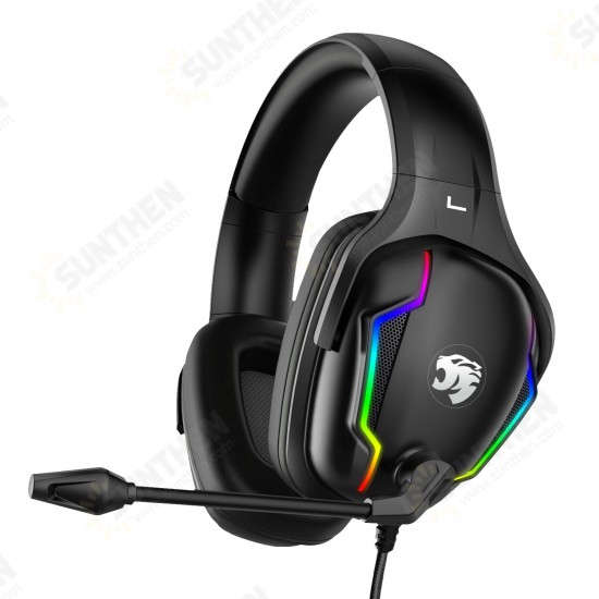 A80 Wired Game Headset Surround Sound Bass Gaming Headphones Noise Reduction LED Light Stereo Over-Ear Headphones With Microphone