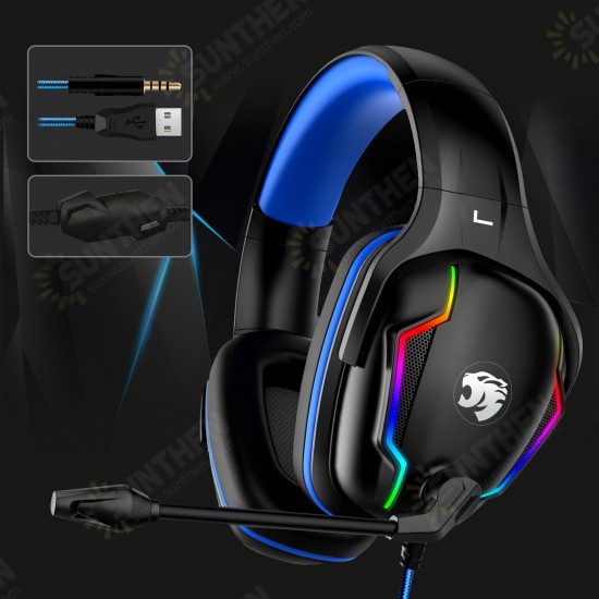 A80 Wired Game Headset Surround Sound Bass Gaming Headphones Noise Reduction LED Light Stereo Over-Ear Headphones With Microphone