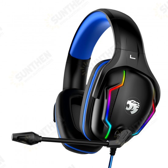 A80 Wired Game Headset Surround Sound Bass Gaming Headphones Noise Reduction LED Light Stereo Over-Ear Headphones With Microphone