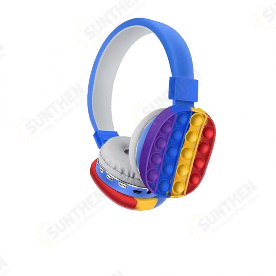 AH-806E Cute Rainbow bluetooth Headphone Stereo Headset TF Card Ultra-long Standby Popite Toys for Children Driver Diameter