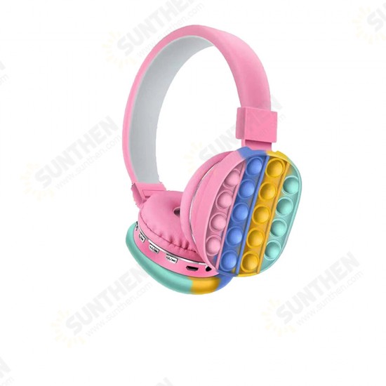 AH-806E Cute Rainbow bluetooth Headphone Stereo Headset TF Card Ultra-long Standby Popite Toys for Children Driver Diameter