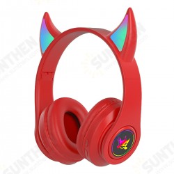 Cat Ear Wireless Gaming Headset bluetooth 5.0 Headphones LED Light Support TF Card Play Cat Ear Wireless Gaming Headset bluetooth 5.0 Headphones LED Light Support TF Card Play