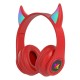 Cat Ear Wireless Gaming Headset bluetooth 5.0 Headphones LED Light Support TF Card Play