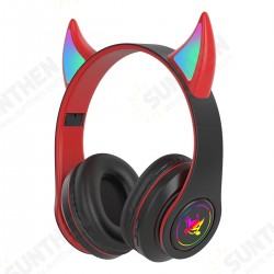 Cat Ear Wireless Gaming Headset bluetooth 5.0 Headphones LED Light Support TF Card Play Cat Ear Wireless Gaming Headset bluetooth 5.0 Headphones LED Light Support TF Card Play