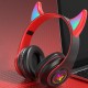 Cat Ear Wireless Gaming Headset bluetooth 5.0 Headphones LED Light Support TF Card Play