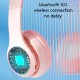 Cute Wireless Gaming Headset bluetooth 5.0 Headphones LED Light Support TF Card Play