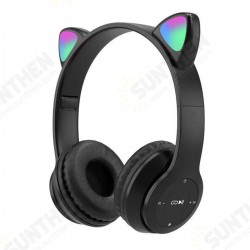 Cute Wireless Gaming Headset bluetooth 5.0 Headphones LED Light Support TF Card Play Cute Wireless Gaming Headset bluetooth 5.0 Headphones LED Light Support TF Card Play