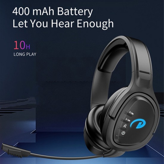 GW100 bluetooth Headphones LED Wireless Earphone Stereo Heavy Bass Auriculares Fone Gamer Earbuds Head Wear Wired Noise Canceling Gaming Headset with Mic