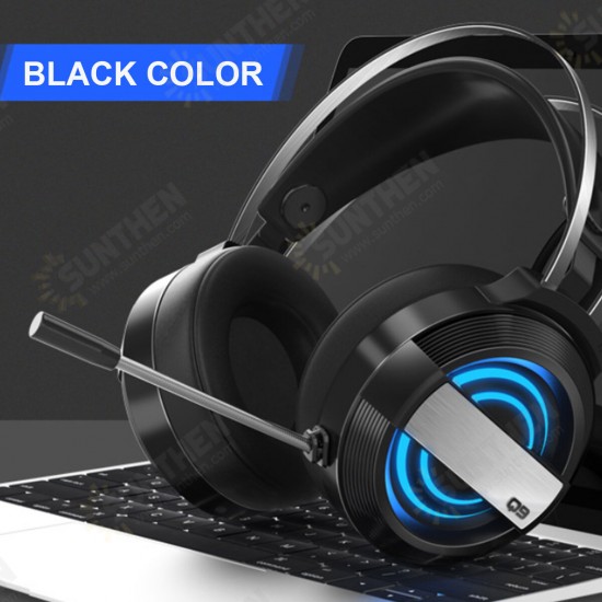 Gaming Headphone USB Port 50mm Driver Headset Foldable Over-Ear Gaming Headset Noise Cancelling HIFI Bass Headphone with Mic