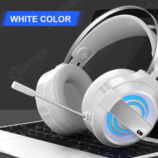 Gaming Headphone USB Port 50mm Driver Headset Foldable Over-Ear Gaming Headset Noise Cancelling HIFI Bass Headphone with Mic