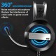 Gaming Headphone USB Port 50mm Driver Headset Foldable Over-Ear Gaming Headset Noise Cancelling HIFI Bass Headphone with Mic