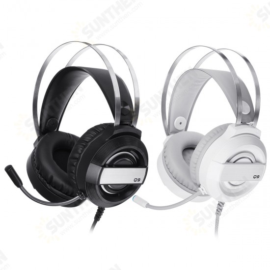 Gaming Headphone USB Port 50mm Driver Headset Foldable Over-Ear Gaming Headset Noise Cancelling HIFI Bass Headphone with Mic