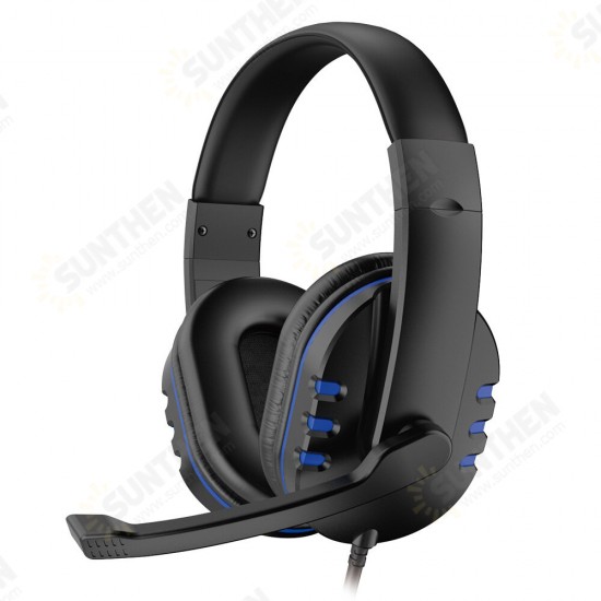 Gaming Headphones 40mm Drivers Surround Sound Bass 3.5mm Head-Mounted Wired Headset with Mic for Gamer