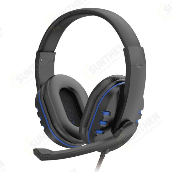 Gaming Headphones 40mm Drivers Surround Sound Bass 3.5mm Head-Mounted Wired Headset with Mic for Gamer