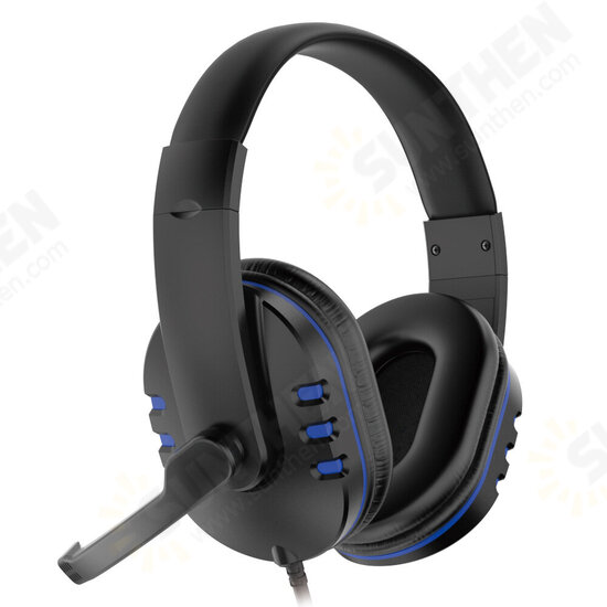 Gaming Headphones 40mm Drivers Surround Sound Bass 3.5mm Head-Mounted Wired Headset with Mic for Gamer