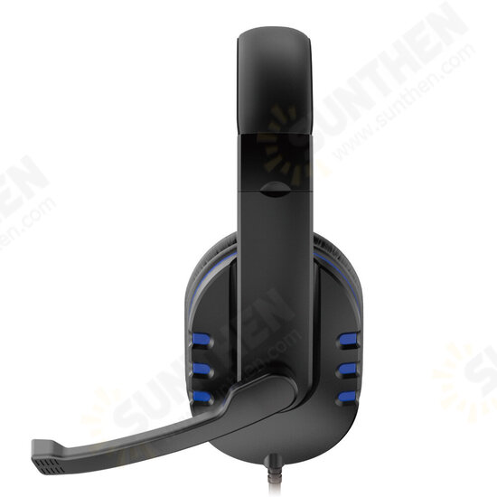 Gaming Headphones 40mm Drivers Surround Sound Bass 3.5mm Head-Mounted Wired Headset with Mic for Gamer