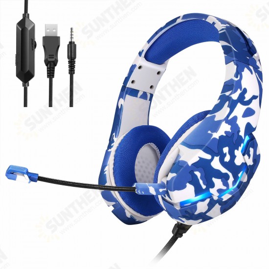 J10 Gaming Wired Headphone Earphones Over-ear Headset Deep Bass Stereo Casque with Microphone for PS4 PS5 for xbox