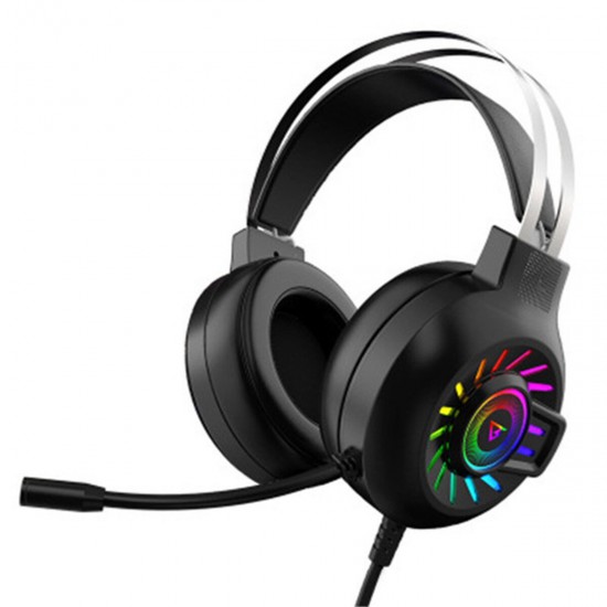 M10 Gaming Headset 50mm Drivers Noise Reduction RGB Luminous Head-Mounted 3.5mm Gaming Headphones with Mic