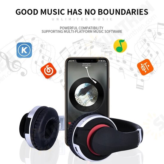 MH7 Wireless Headphones bluetooth Headset Foldable Stereo Gaming Earphones With Microphone Support TF Card