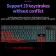 Mice Keyboards Headphones Combo 104-Key Backlit Mechanical Waterproof Wired Keyboard G5 800DPI Wired Mice 7.1 Stereo Sound 3.5MM USB E-Sports Headset with Mic