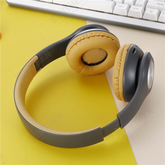 P66 bluetooth 5.0 Wireless 2.4GHZ Headphones Folding HiFi Deep Bass Support TF Card FM Radio Headsets