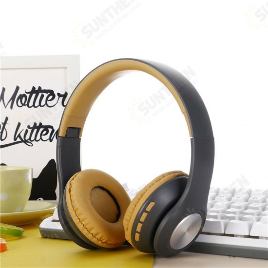 P66 bluetooth 5.0 Wireless 2.4GHZ Headphones Folding HiFi Deep Bass Support TF Card FM Radio Headsets