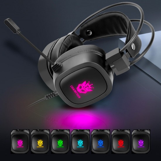 S100 Gaming Headset 7.1 Virtual 3.5mm USB Wired Earphones RGB Light Game Headphones Noise Cancelling with Microphone
