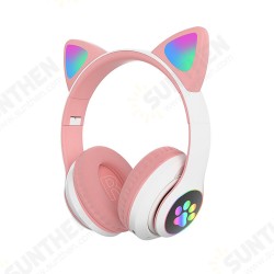STN-28 Wireless bluetooth Headphones Cute Kids Headset HIFI Bass FM Radio TF Card AUX-In RGB Luminous Foldable Cute Cat Ear Headset with Mic STN-28 Wireless bluetooth Headphones Cute Kids Headset HIFI Bass FM Radio TF Card AUX-In RGB Luminous Foldable Cute Cat Ear Headset with Mic