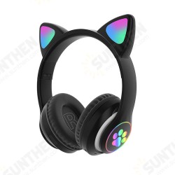 STN-28 Wireless bluetooth Headphones Cute Kids Headset HIFI Bass FM Radio TF Card AUX-In RGB Luminous Foldable Cute Cat Ear Headset with Mic STN-28 Wireless bluetooth Headphones Cute Kids Headset HIFI Bass FM Radio TF Card AUX-In RGB Luminous Foldable Cute Cat Ear Headset with Mic