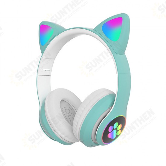 STN-28 Wireless bluetooth Headphones Cute Kids Headset HIFI Bass FM Radio TF Card AUX-In RGB Luminous Foldable Cute Cat Ear Headset with Mic STN-28 Wireless bluetooth Headphones Cute Kids Headset HIFI Bass FM Radio TF Card AUX-In RGB Luminous Foldable Cute Cat Ear Headset with Mic