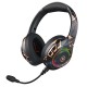 EL-A2 Gaming Headphones 40mm Diaphragm bluetooth 5.1 Head-Mounted Long Endurance Wireless Headset with Detachable Mic for Game