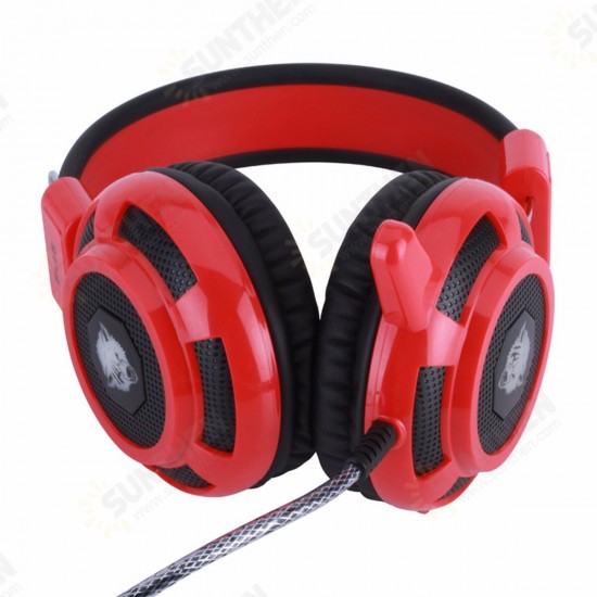 F15 Wired Gaming Headset Luminous Headset LED 50mm Hi-Fi Stereo 3.5mm Jack Headphone