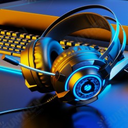 G2 Gaming Headset RGB Light Head-Mounted Wired Headset For Desktop Computers Laptops G2 Gaming Headset RGB Light Head-Mounted Wired Headset For Desktop Computers Laptops