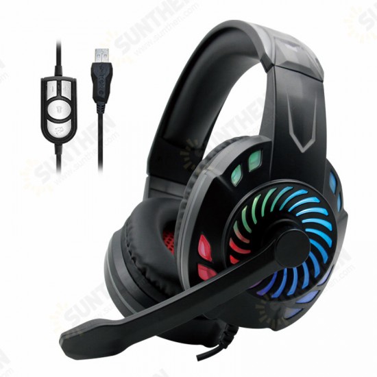 KM666 Gaming Headphones Super Stereo Wired Headset Bass Earphone with Mic Noise Cancelling for Lapop