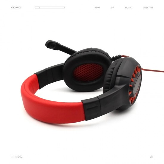 M202 Gaming Headset Stereo 40mm Dynamic Drivers Noise Reduction Earphone 3.5mm Wired Head-Mounded Gaming Headphones with Mic
