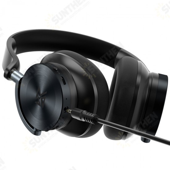 KZ T10 Wireless bluetooth Headphone Active Double-Fed Noise Cancelling with 5 HD Microphone Multiple Modes Hi-Res Sound Gaming Headset