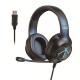 G60 Wired Gaming Headset 7.1 Stereo Blue Light Over-Ear Gaming Headphone with Mic Noise Canceling USB For for Laptop Computer