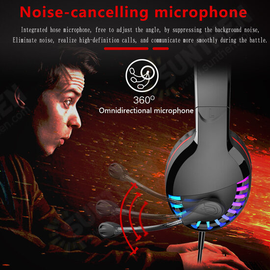 M18 Gaming Headphones Luminous Colorful Headset 3.5mm Stereo Earphone with Microphone For XBox PS4 Gamer Laptop PC Tablet