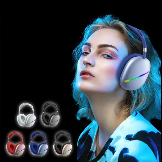 MAX10 MAX11 bluetooth Wireless Headphones HiFi Bass Stereo Game RGB Light TF FM Music Cool Sport Earphones with Mic