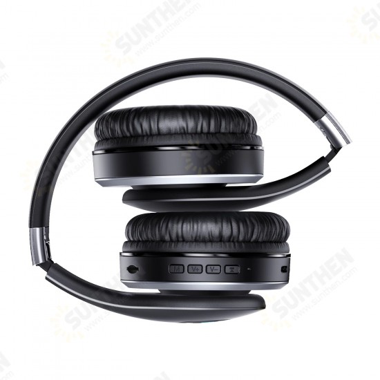 MC BH618 bluetooth 5.1 Wireless Headphones Over-Ear Foldable 3D Stereo Headphones 60 Hours Music Time Support TF Card AUX with Microphone