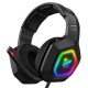 K10 Gaming Headphones 50mm Drivers Unit Noise Reduction RGB Light Wired Headset with Mic