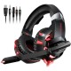 K2A Gaming Headset LED Lights Noise Canceling Mic Wired Stereo Gaming Headphones Headset for PS4 Xbox Switch PC Laptop